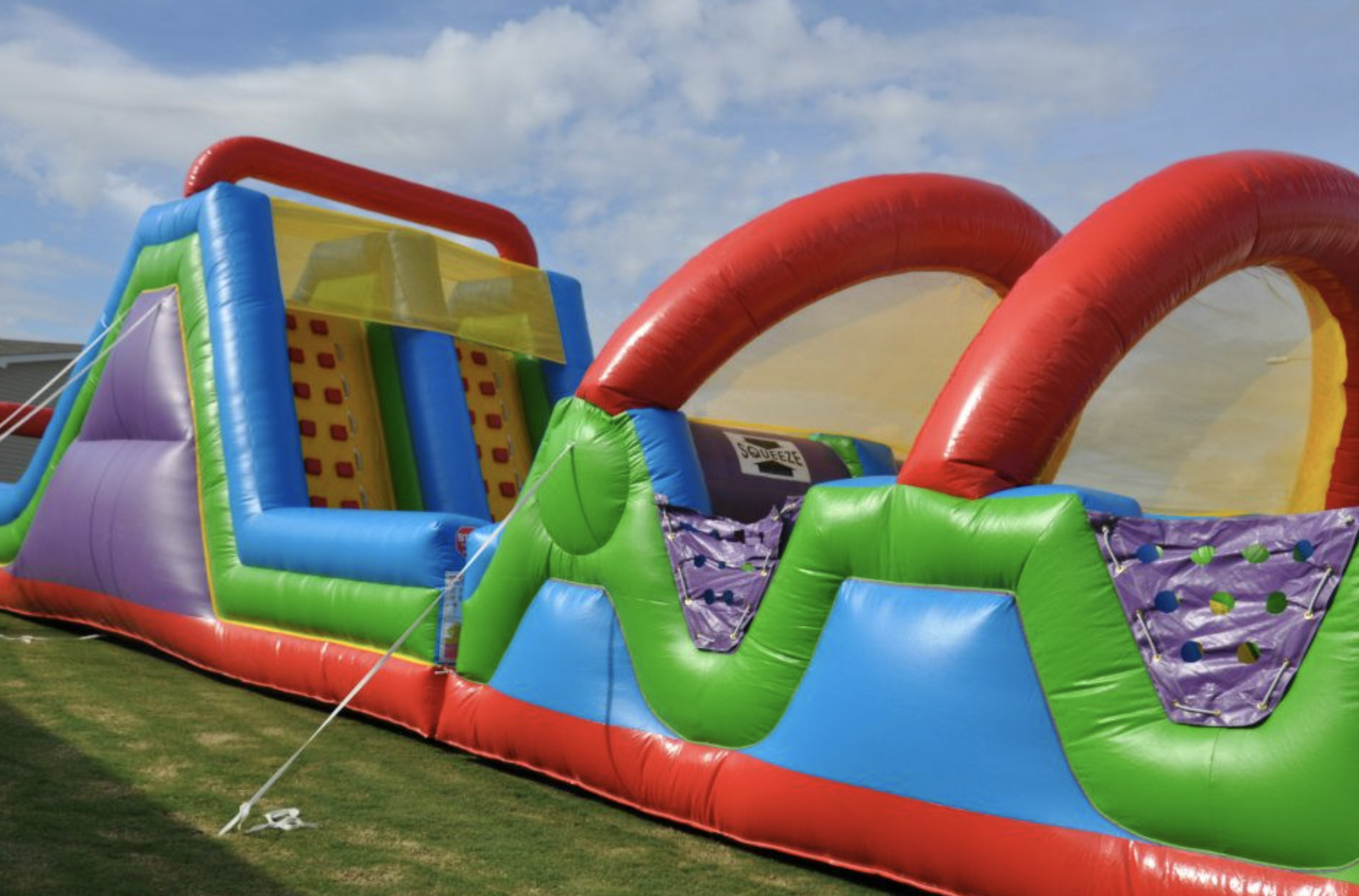 this image shows inflatable slides in Westminster, CO